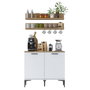 Hanah Home Armario Multiusos Blanco y Nogal